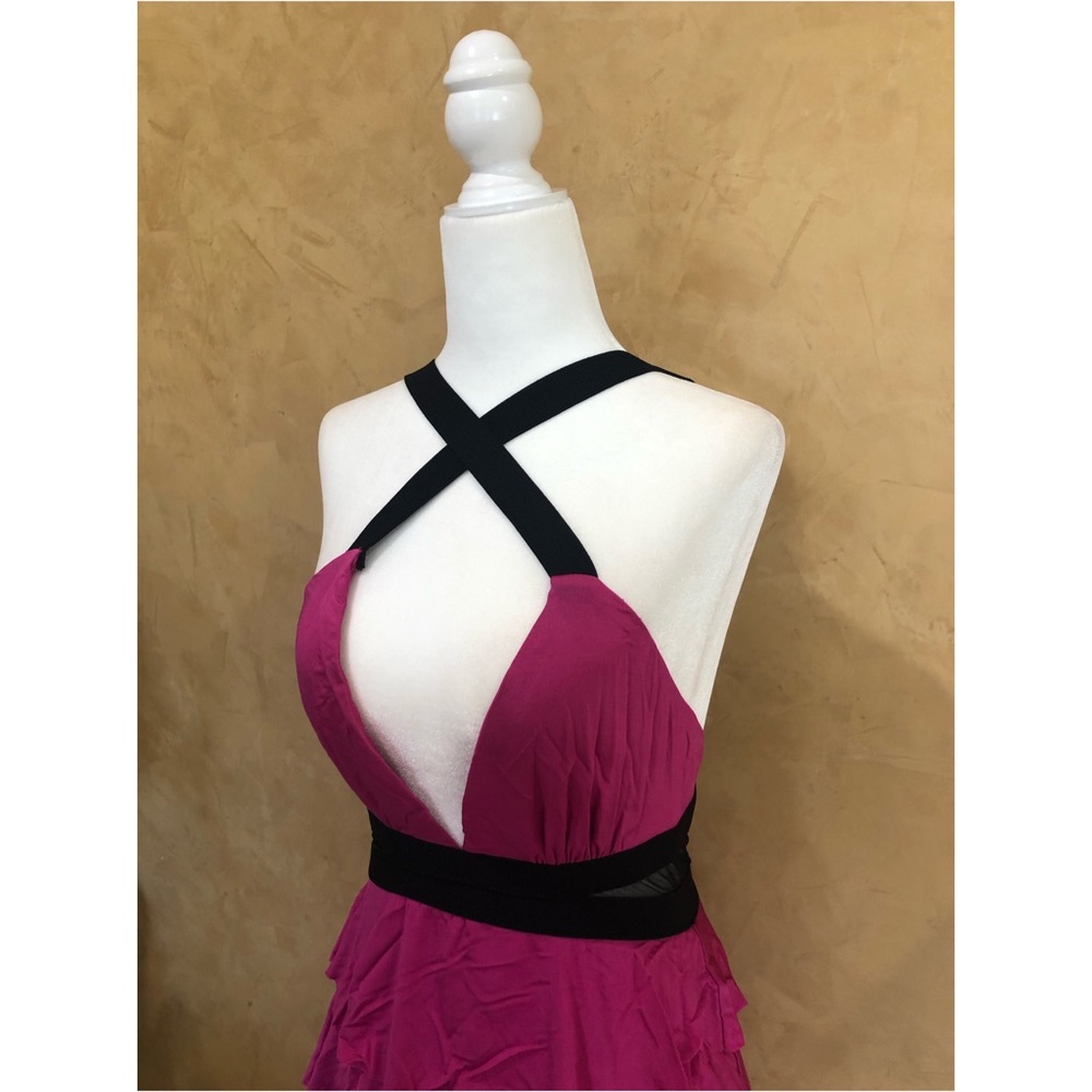 Bebe - Ruffle Cross Strap Dress - Picture 2 of 7